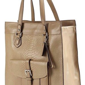 COACH  Charlie Embossed Python Leather Tote